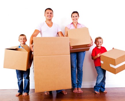 Man with van service in London with moving boxes and furniture