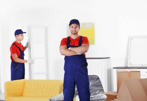 Unloading student boxes at a London property
