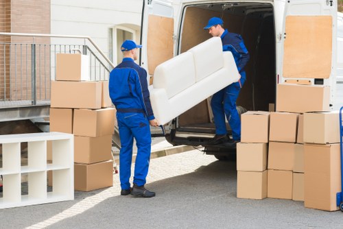 Customer and service provider discussing a scheduled move