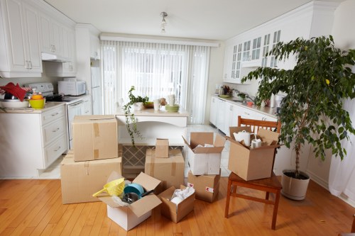 Packed moving van ready for a removal job in London
