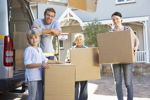 Professional loading a van for a local move