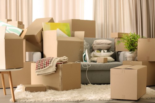 London office relocation process with furniture transport and setup