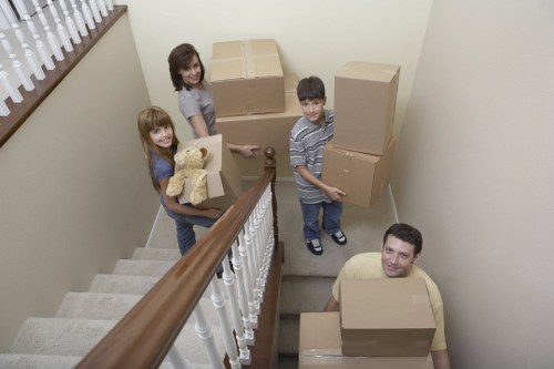 Professional mover handling furniture delivery